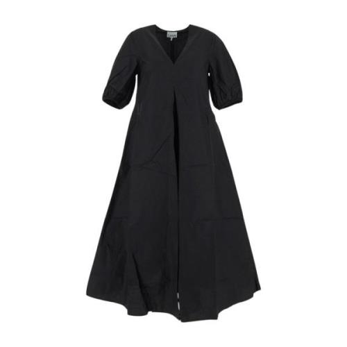Ganni Midi Dresses Black, Dam