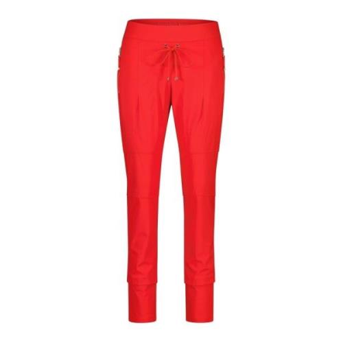 Raffaello Rossi Slim-fit Trousers Red, Dam
