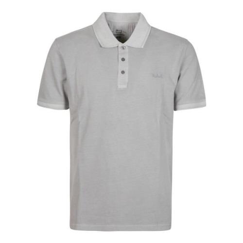Woolrich Mineral Grey Polo Shirt Gray, Herr