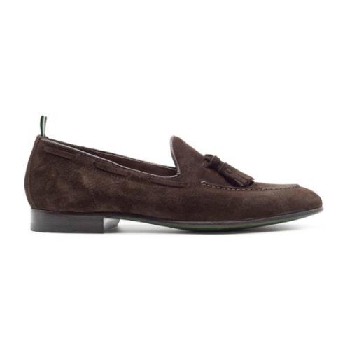 Green George Handgjorda Brun Mocka Loafer Skor Brown, Herr