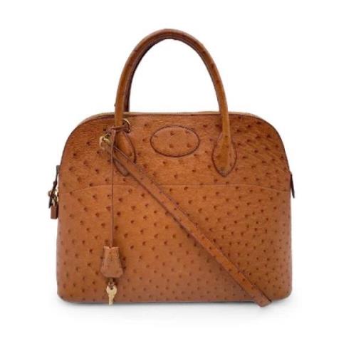 Hermès Vintage Pre-owned Laeder handvskor Beige, Dam