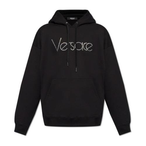 Versace Hoodie med logotyp Black, Herr