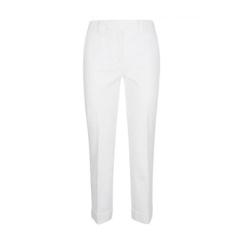 Via Masini 80 Slim-fit Trousers White, Dam
