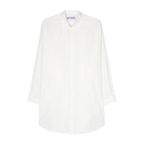 Sunnei Vit Bomull Oversized Skjorta White, Dam