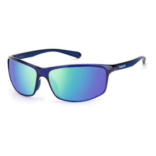 Polaroid Blue/Greygreen Mirror Polarized Sunglasses Blue, Unisex