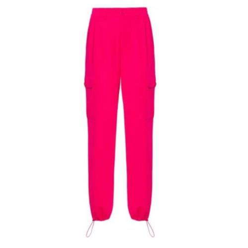 Twinset Tapered Trousers Pink, Dam
