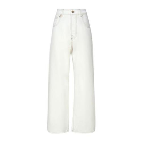 Jacquemus Wide Jeans White, Dam