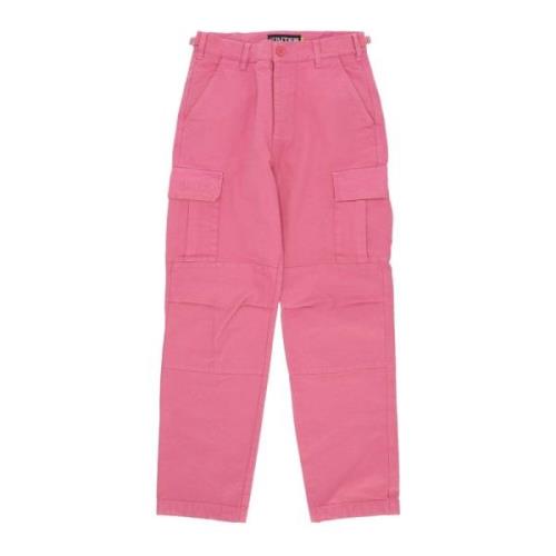 Iuter Canvas Cargo Byxor Streetwear Pink, Herr
