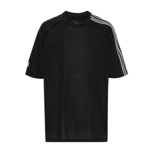 Y-3 Klassisk 3-Stripes kortärmad T-shirt Black, Herr