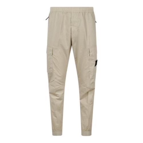 Stone Island Tapered Trousers Beige, Herr