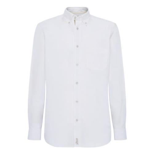 Boggi Milano Regular Fit Ekologisk Oxford Bomullsskjorta White, Herr