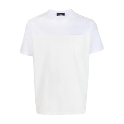 Herno Vit T-shirt med Ficka White, Herr