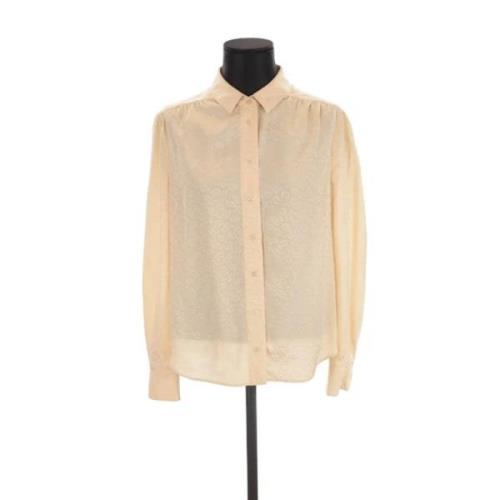 Yves Saint Laurent Vintage Pre-owned Silke toppar Beige, Dam