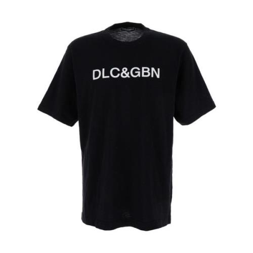 Dolce & Gabbana Svart Logo Sfilata T-shirts och Polos Black, Herr