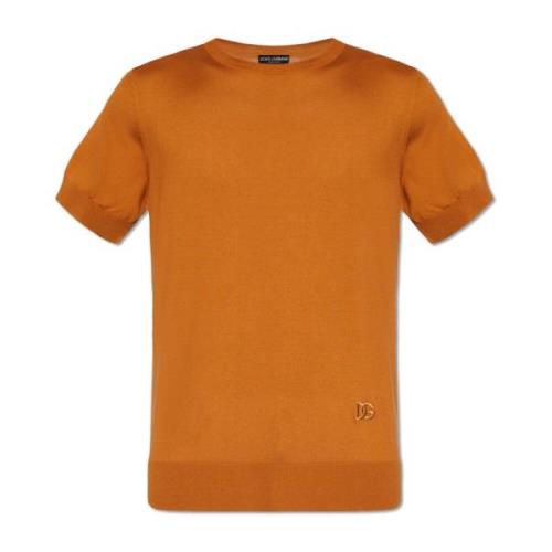 Dolce & Gabbana Stickad T-shirt Orange, Herr