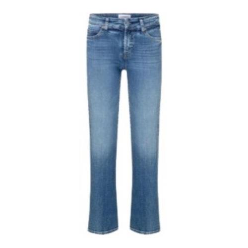 Cambio Cropped Jeans Blue, Dam