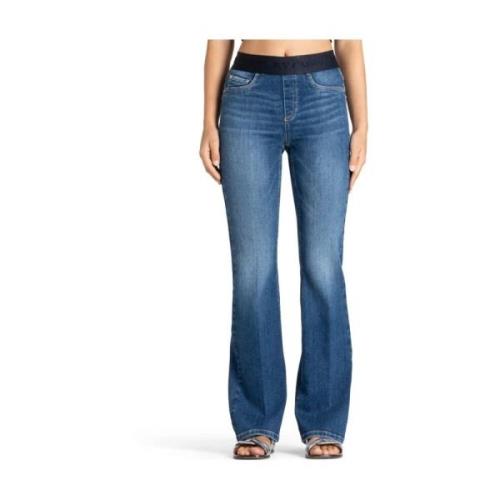 Cambio Flared Jeans Blue, Dam