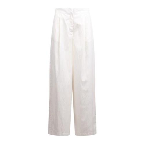 Federica Tosi Wide Trousers White, Dam