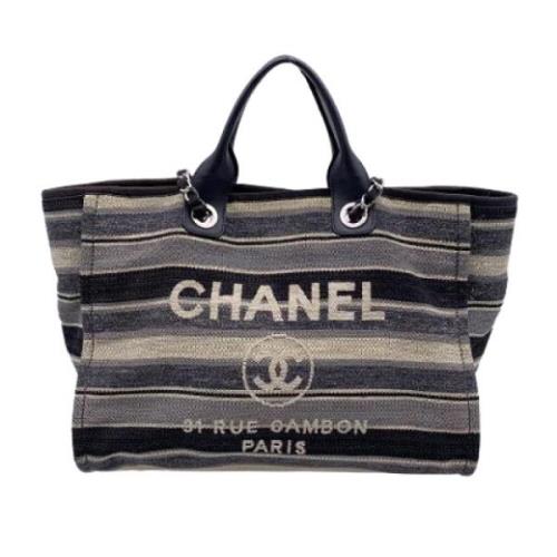 Chanel Vintage Pre-owned Canvas chanel-vskor Black, Dam