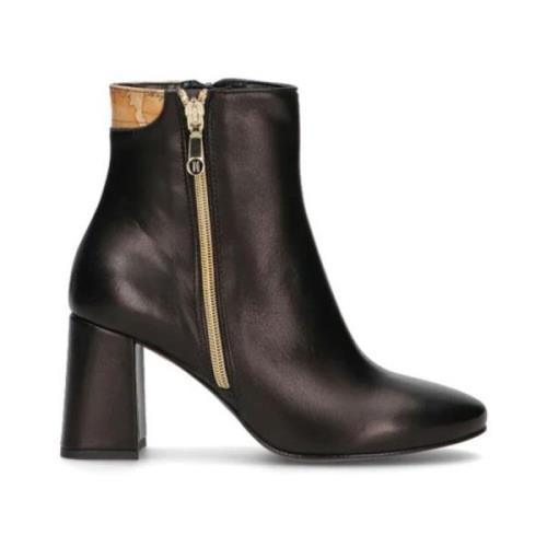 Alviero Martini 1a Classe Svarta läder ankelboots Black, Dam