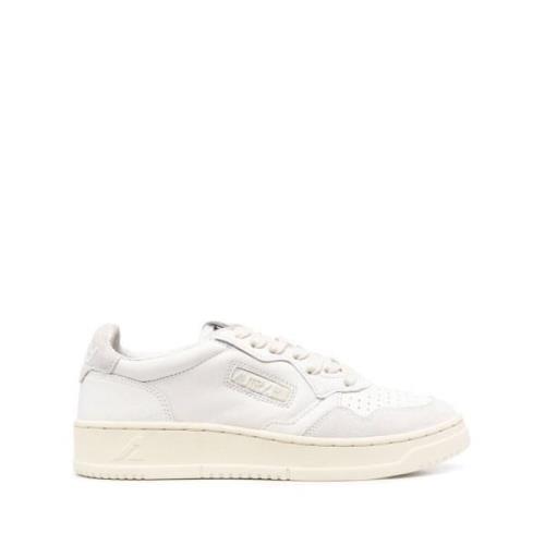 Autry Vit Låg Topp Läder Sneakers White, Dam