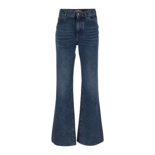 Chloé Flared Jeans Blue, Dam