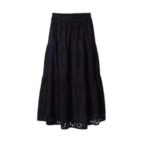 Desigual Maxi Skirts Black, Dam