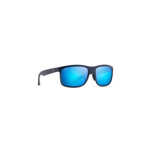 Maui Jim Blå Ram Stiliga Solglasögon Blue, Unisex
