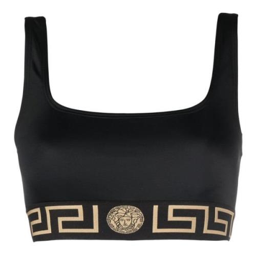 Versace Sleeveless Tops Black, Dam