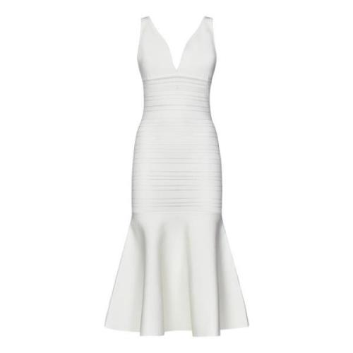 Victoria Beckham Midi Dresses White, Dam