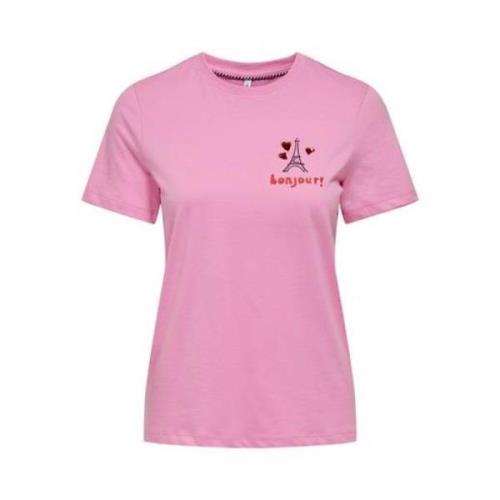 Only T-Shirts Pink, Dam