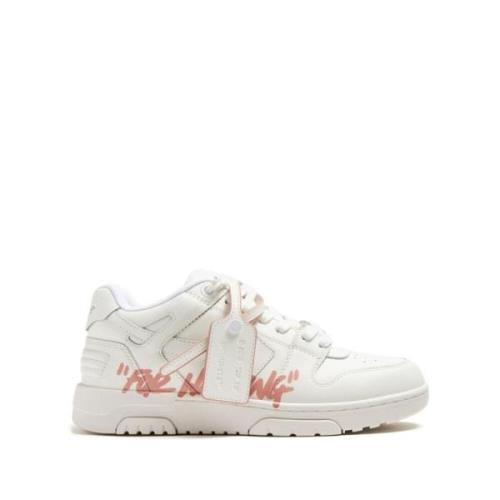 Off White Vita Slim Sneakers med Rosa Accents Multicolor, Dam