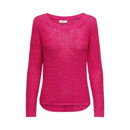 Jacqueline de Yong Round-neck Knitwear Pink, Dam