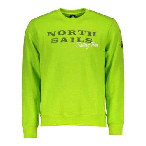 North Sails Green Cotton Sweater Green, Herr