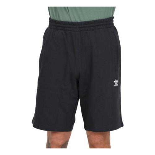 Adidas Originals Svarta Essentials Shorts med dragkedjefickor Black, H...