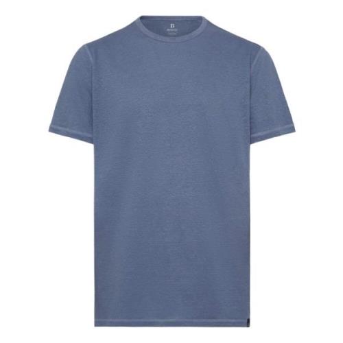 Boggi Milano T-shirt i stretch linne jersey Blue, Herr