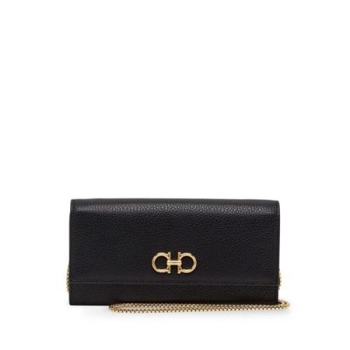 Salvatore Ferragamo Svarta Dam Plånböcker Ss24 Tillbehör Black, Dam