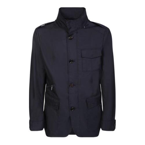 Moorer Single-Breasted Coats Blue, Herr