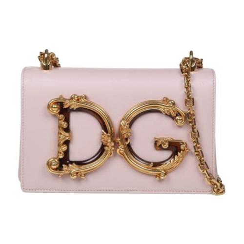 Dolce & Gabbana Powder Aw23 DG Girls Axelremsväska Pink, Dam