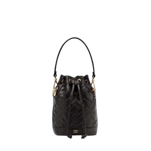 Fendi Svart Mini Mon Tresor Hinkväska Black, Dam