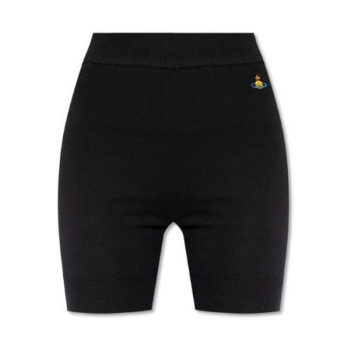 Vivienne Westwood Shorts med logotyp Black, Dam