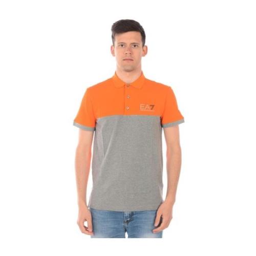 Emporio Armani EA7 Polo Shirts Orange, Herr