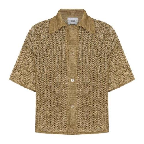 Bonsai Short Sleeve Shirts Beige, Herr