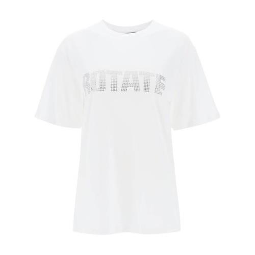 Rotate Birger Christensen Sweatshirt T-shirt Combo White, Dam