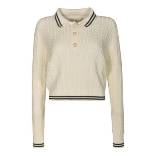 Alessandra Rich Round-neck Knitwear White, Dam