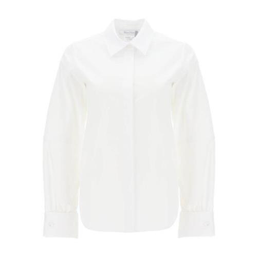 Max Mara Klassisk Vit Button-Up Skjorta White, Dam