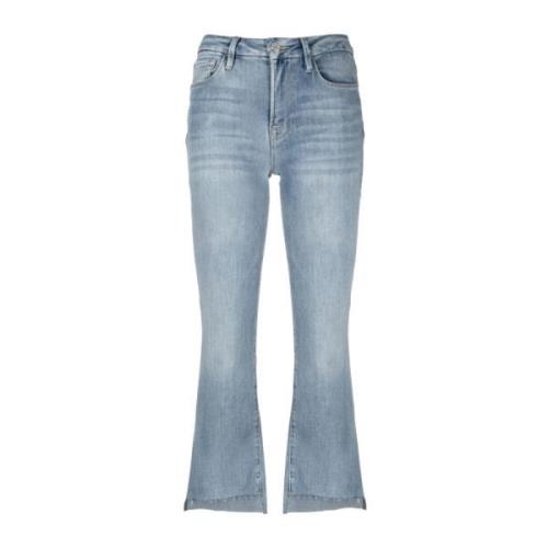 Frame Cropped Jeans Blue, Dam