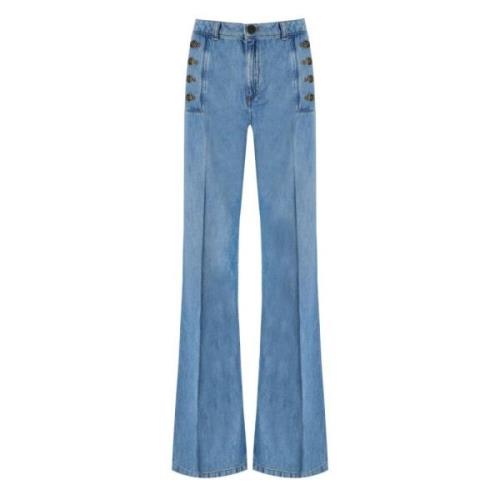 Twinset Flared Jeans Blue, Dam