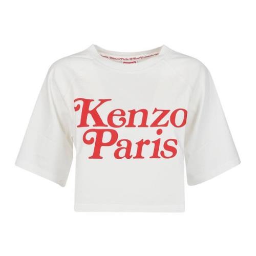 Kenzo Boxy T-shirt i Blanc Casse White, Dam