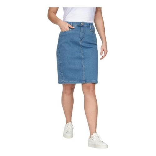2-Biz Denim Skirts Blue, Dam